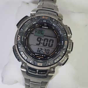 Casio Pathfinder Watch Triple Sensor Titanium Solar Watch